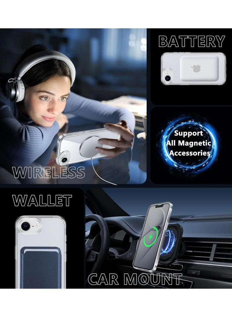 ACLIX iPhone 16e 2025 Case, Compatible with MagSafe, Shockproof  Protection, TPU, Magnetic Case for iPhone SE, Classic Hybrid Case , Clear - Image 5